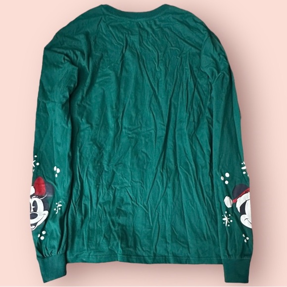 NWT Disneyland Holiday Mickey Minnie Christmas Green Long Sleeve Shirt Size 3XL - Picture 4 of 8
